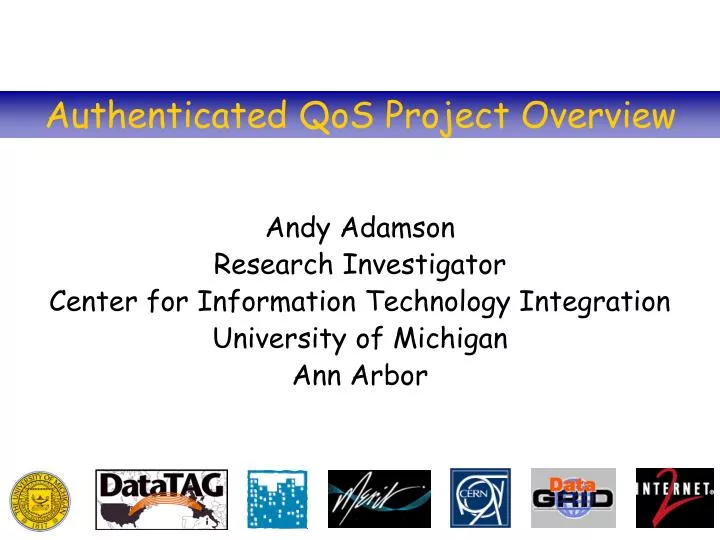 authenticated qos project overview