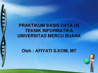 praktikum basis data 4 teknik informatika universitas mercu buana
