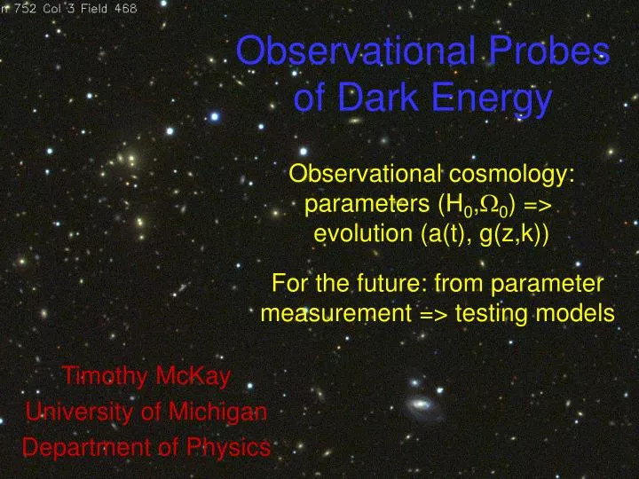 observational probes of dark energy