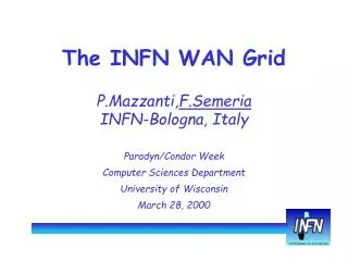 The INFN WAN Grid