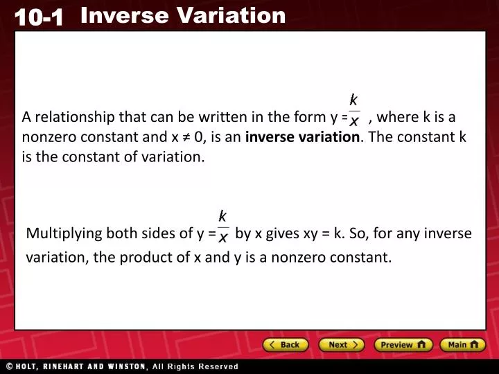 inverse variation real life examples