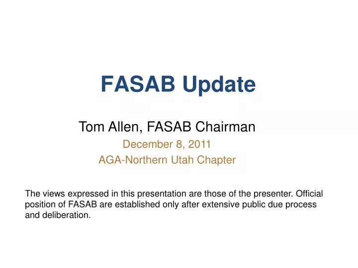 fasab update