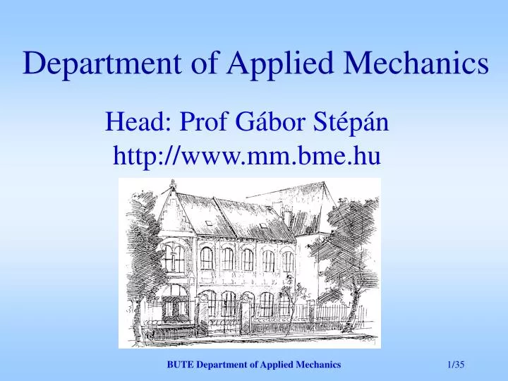 department of applied mechanics