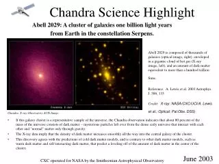 Chandra Science Highlight