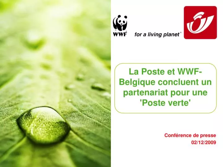 la poste et wwf belgique concluent un partenariat pour une poste verte