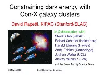 Constraining dark energy with Con-X galaxy clusters