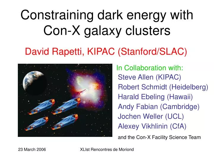 constraining dark energy with con x galaxy clusters
