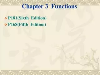 Chapter 3 Functions