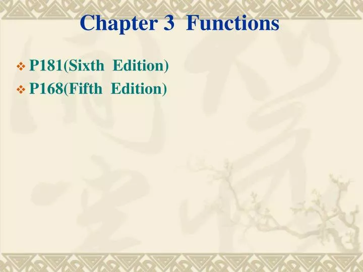 chapter 3 functions