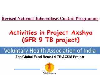 Revised National Tuberculosis Control Programme