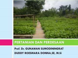 pertanian dan perdesaan