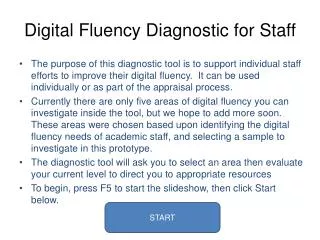 Digital Fluency Diagnostic for Staff