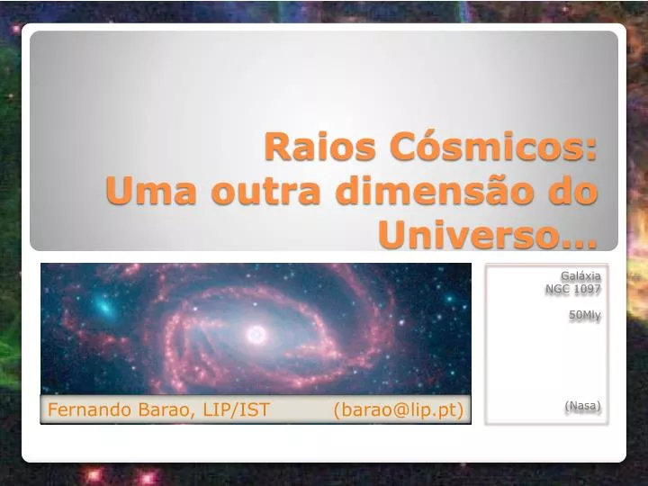 raios c smicos uma outra dimens o do universo