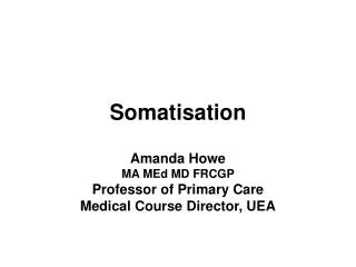 Somatisation