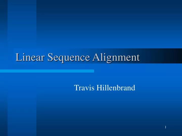 linear sequence alignment