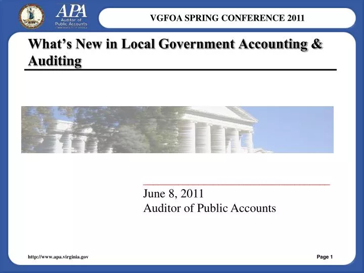 what s new in local government accounting auditing
