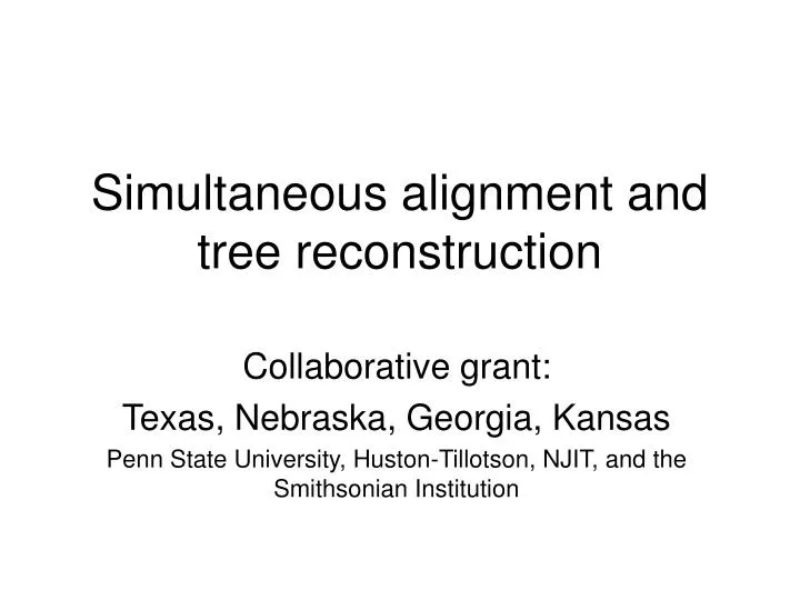 simultaneous alignment and tree reconstruction