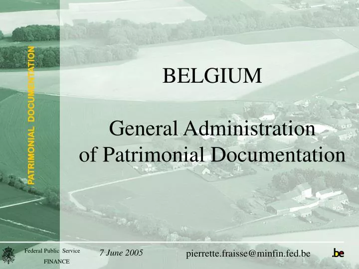 belgium general administration of patrimonial documentation