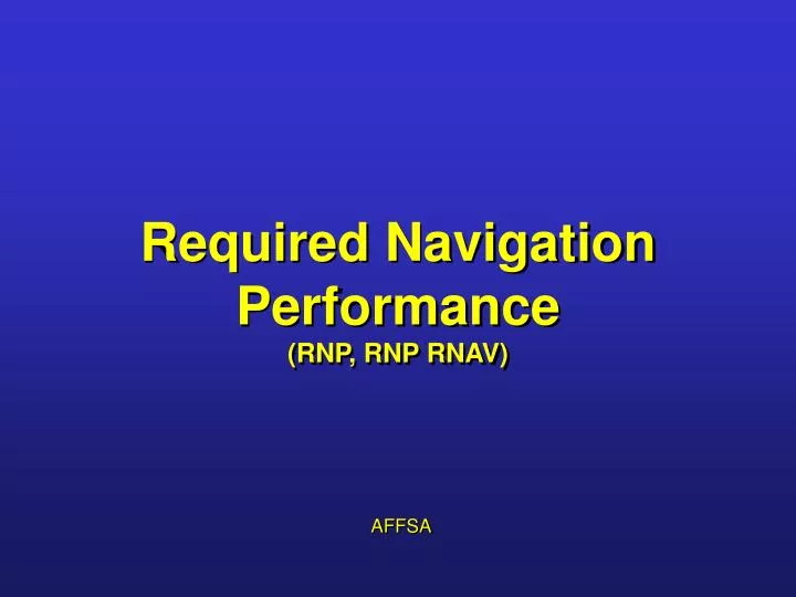 required navigation performance rnp rnp rnav