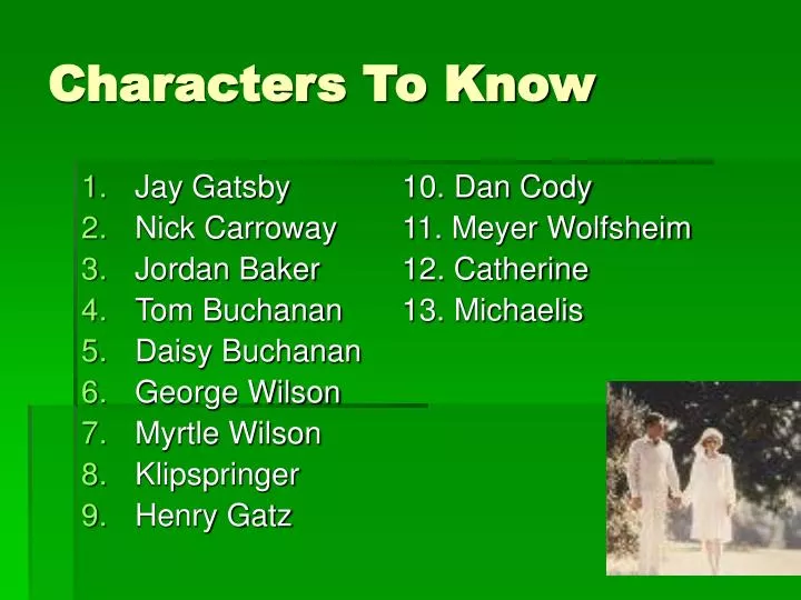 characters to know