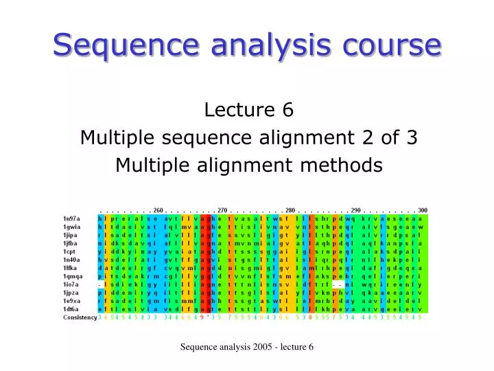 sequence analysis course