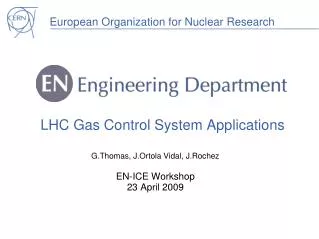 LHC Gas Control System Applications