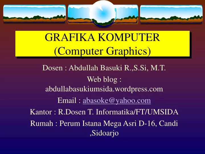 grafika komputer computer graphics