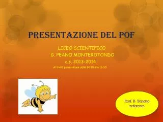 presentazione del pof