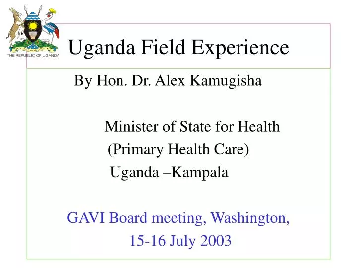 uganda field experience