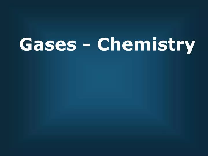 gases chemistry