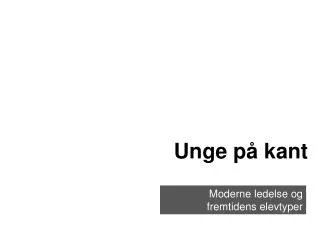 unge p kant