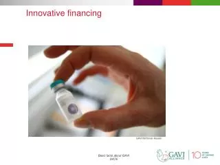 Innovative financing