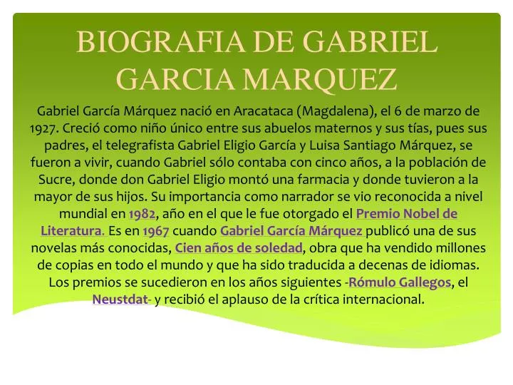 biografia de gabriel garcia marquez