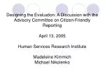 Designing Effective Citizen-Friendly Reporting: GASB's Criteria and Core Evaluation Issues - slide 1