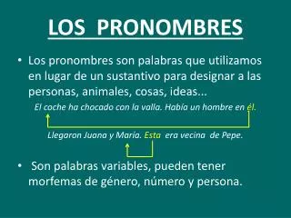 los pronombres