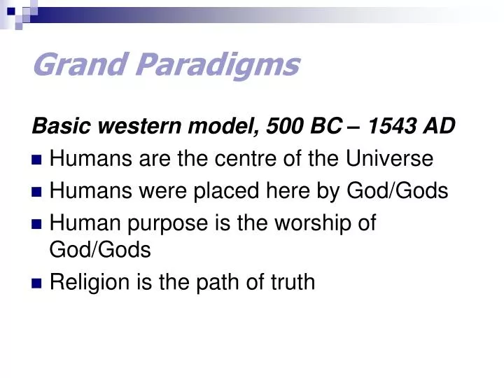 grand paradigms