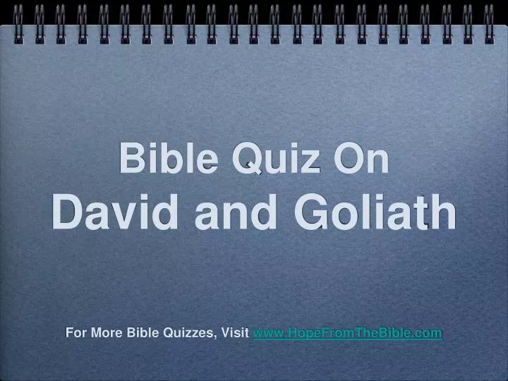 bible quiz on david and goliath