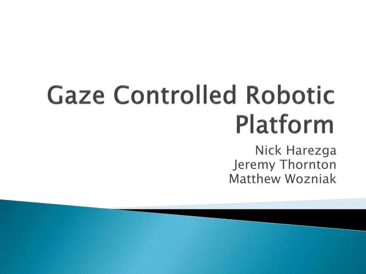 gaze controlled robotic platform