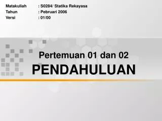 pertemuan 01 dan 02 pendahuluan
