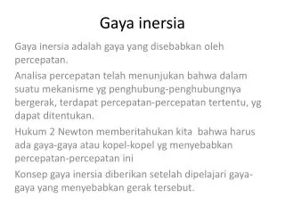 gaya inersia