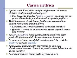 Carica elettrica