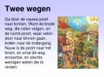 Twee wegen - slide 1