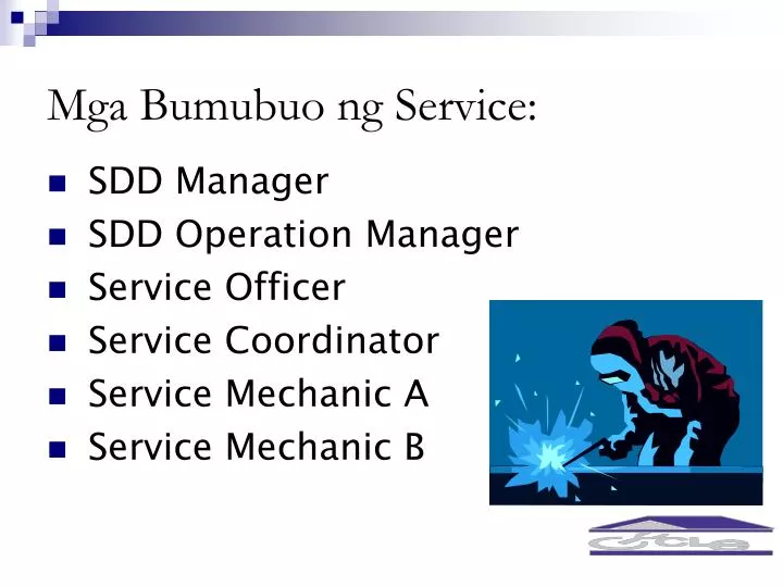 mga bumubuo ng service