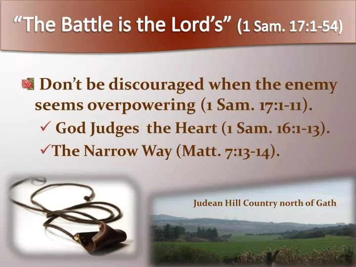 the battle is the lord s 1 sam 17 1 54