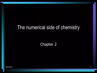 The numerical side of chemistry