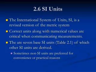 2 6 si units