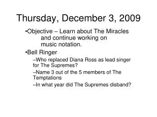 Thursday, December 3, 2009