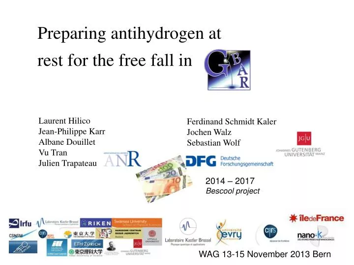 preparing antihydrogen at rest for the free fall in