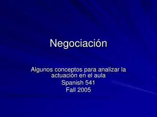 negociaci n