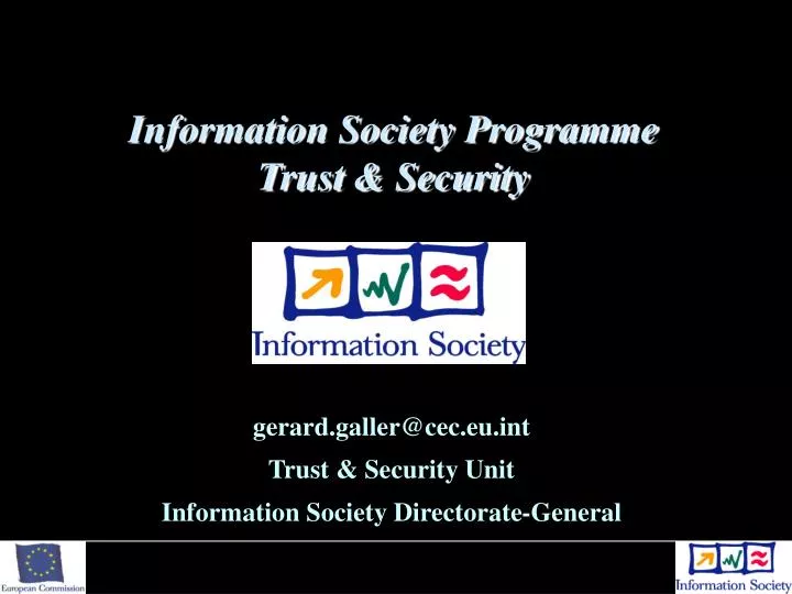 information society programme trust security